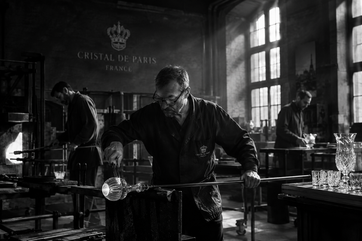 Cristal de Paris en noir et blanc
